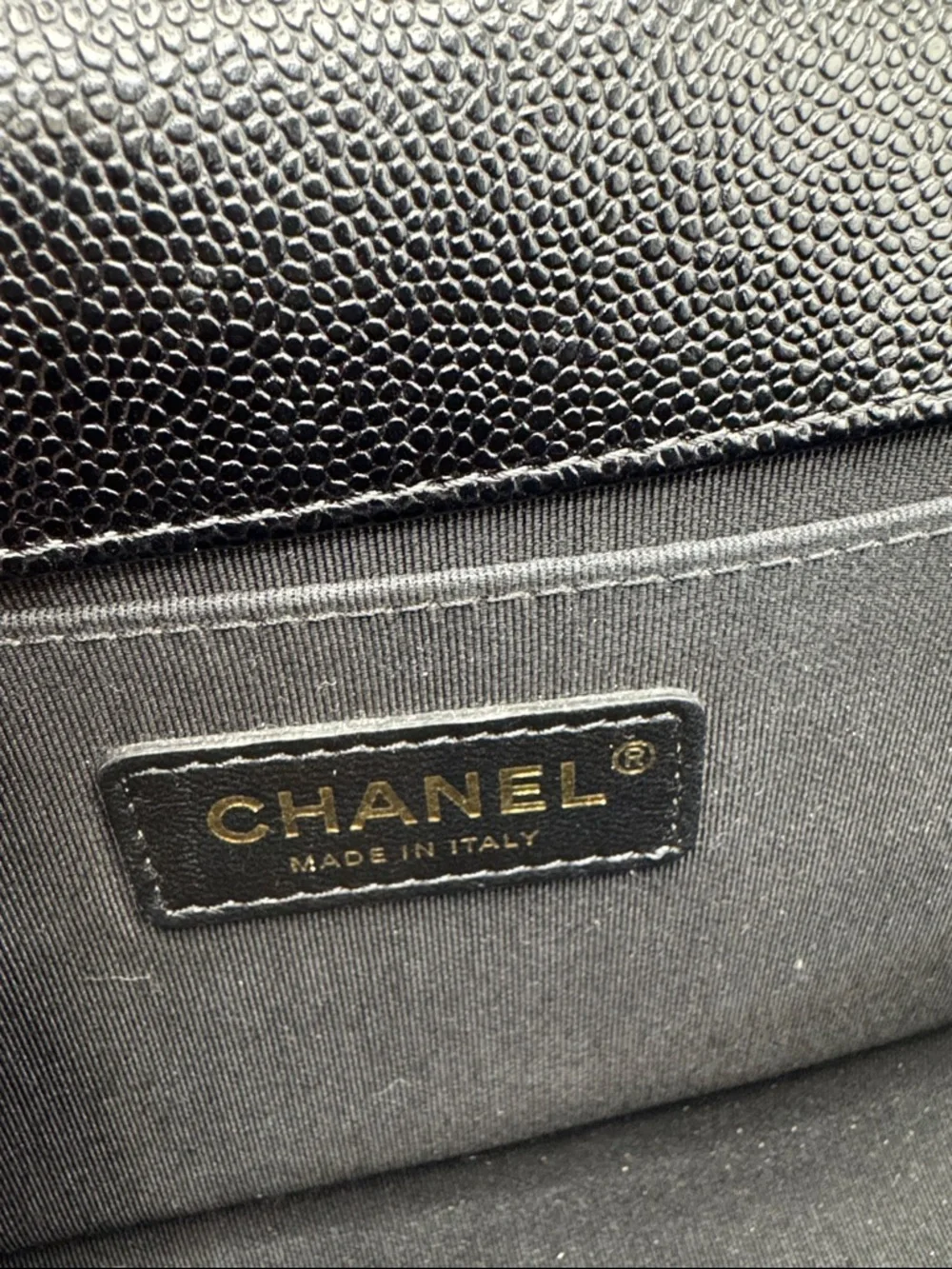 CHANEL Black Chevron Quilted Boy Small Shoulder Bag with Gold Hardware